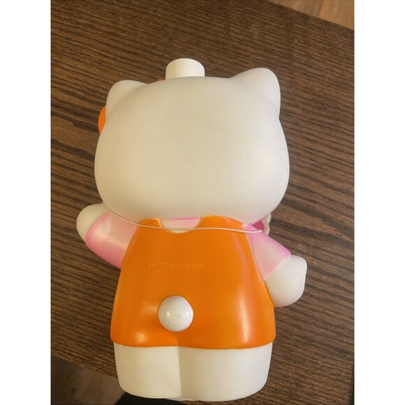 Vintage Hello Kitty Bubble Bath Decanter Pink Orange Plastic 7.75” Tall 2001 - Picture 3 of 6